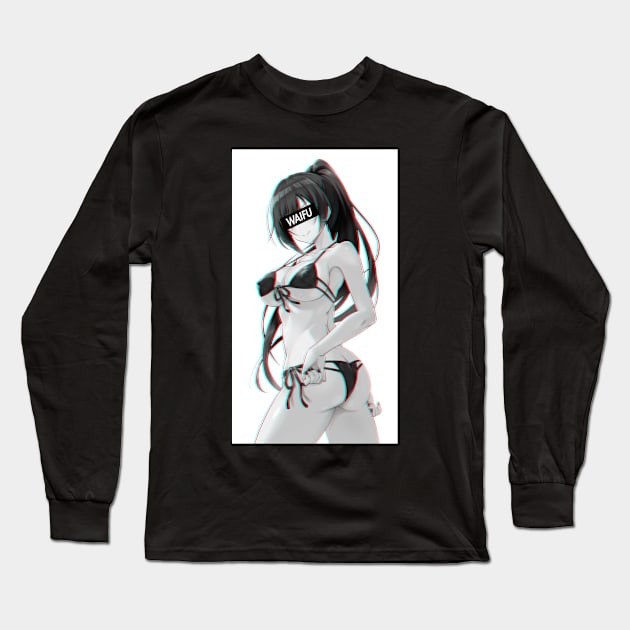 Cute Anime Girl Waifu Material Long Sleeve T-Shirt by HentaiK1ng